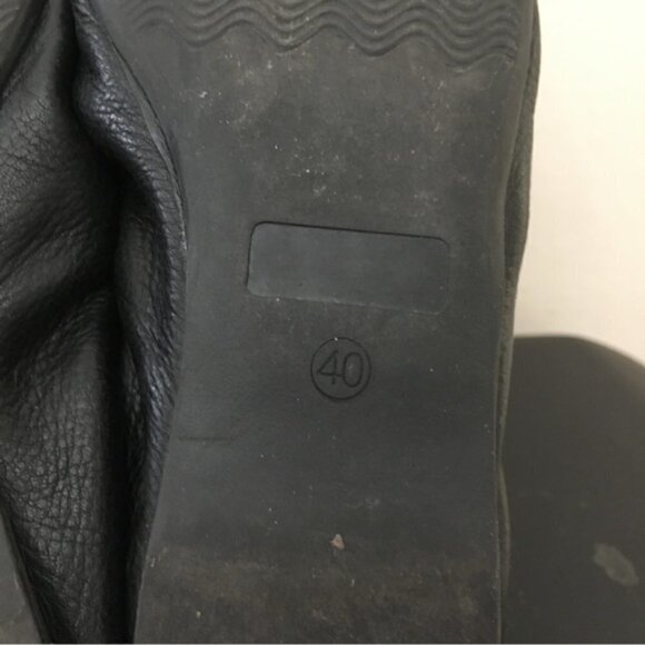 Rudsak Black Leather Metallic Cap Toe Ballerina Flats - Picture 9 of 9